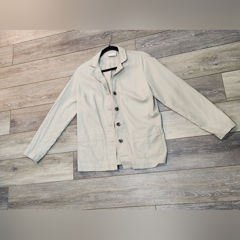 Appleseed's Beige Button-Up Jacket Size Small